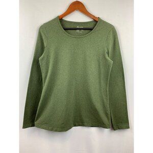 D&Co Essentials Green Long Sleeve Crewneck Top S